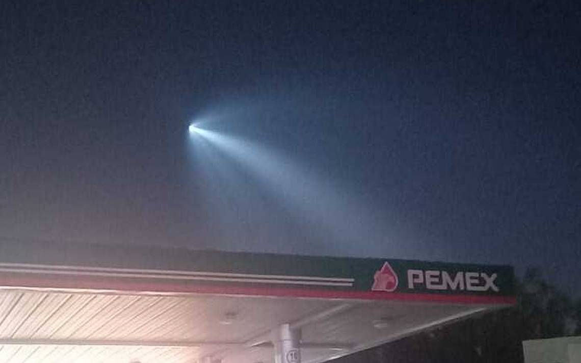 Lanzamiento de satélite en Sinaloa Esta fue la extraña luz que se vio